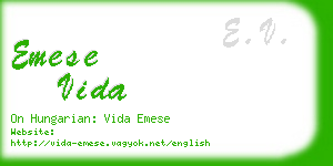 emese vida business card